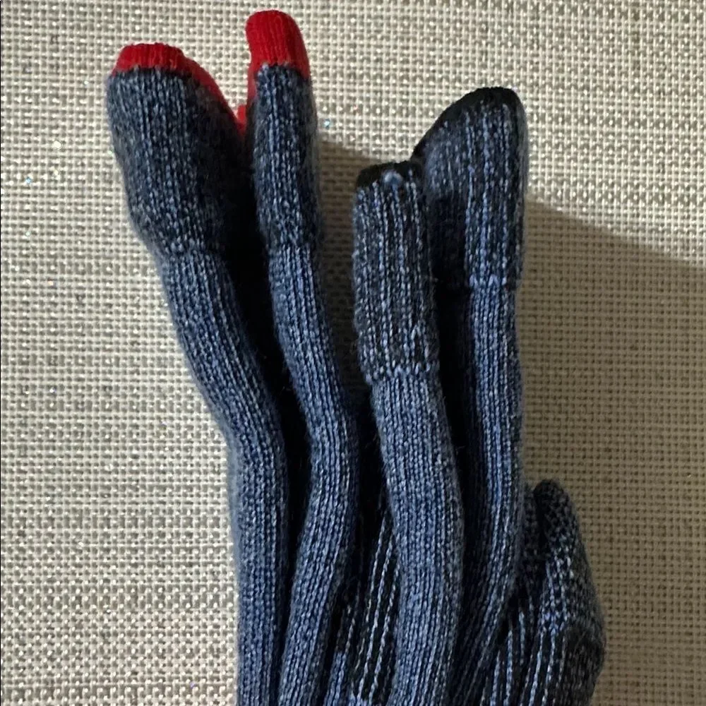 Wrangler L Men’s Denim Blue Merino Wool Blend Knit Crew Work Socks